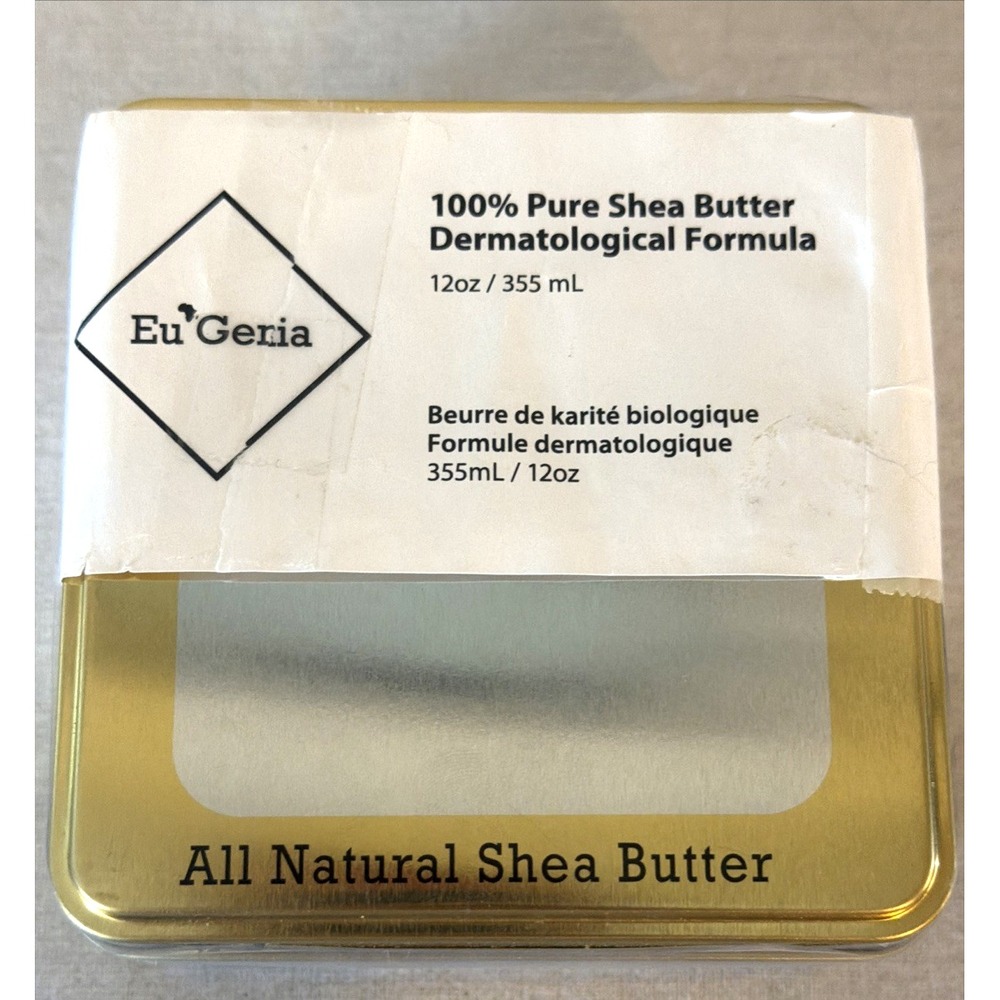 Eu Genia 100% Pure Shea Butter DERMATOLOGICAL FORMULA - 12 oz New SEALED